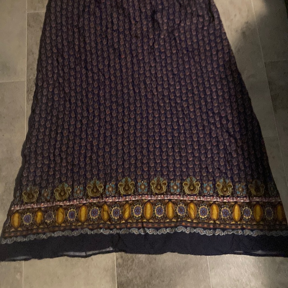 Forever Elegant Blue and Yellow Maxi Dress - Picture 13 of 16